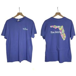 Pine Island Florida Paisley Preppy Graphic Tee size L